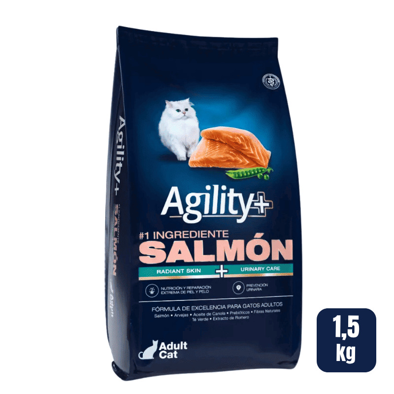 AGILITY GATO ADULTO SALMON 1.5 KG