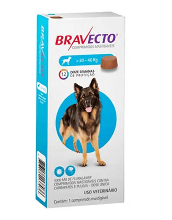 BRAVECTO 20 A 40 KG 12 SEMANAS