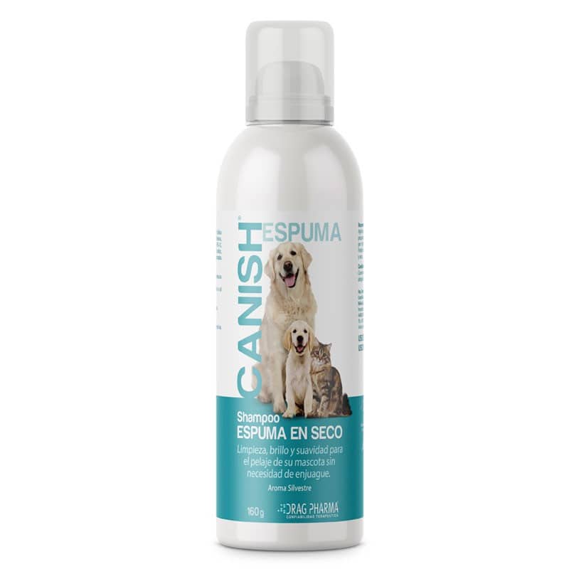 CANISH SHAMPOO ESPUMA EN SECO PERRO Y GATO 160 MG