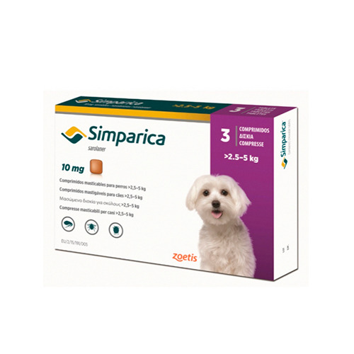 SIMPARICA 2.5 A 5 KG 3 COMPRIMIDOS